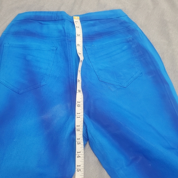 Bold Blue Flared Denim Jeans Statement HighWaisted Fit For Woman Size 5 - Picture 6 of 11